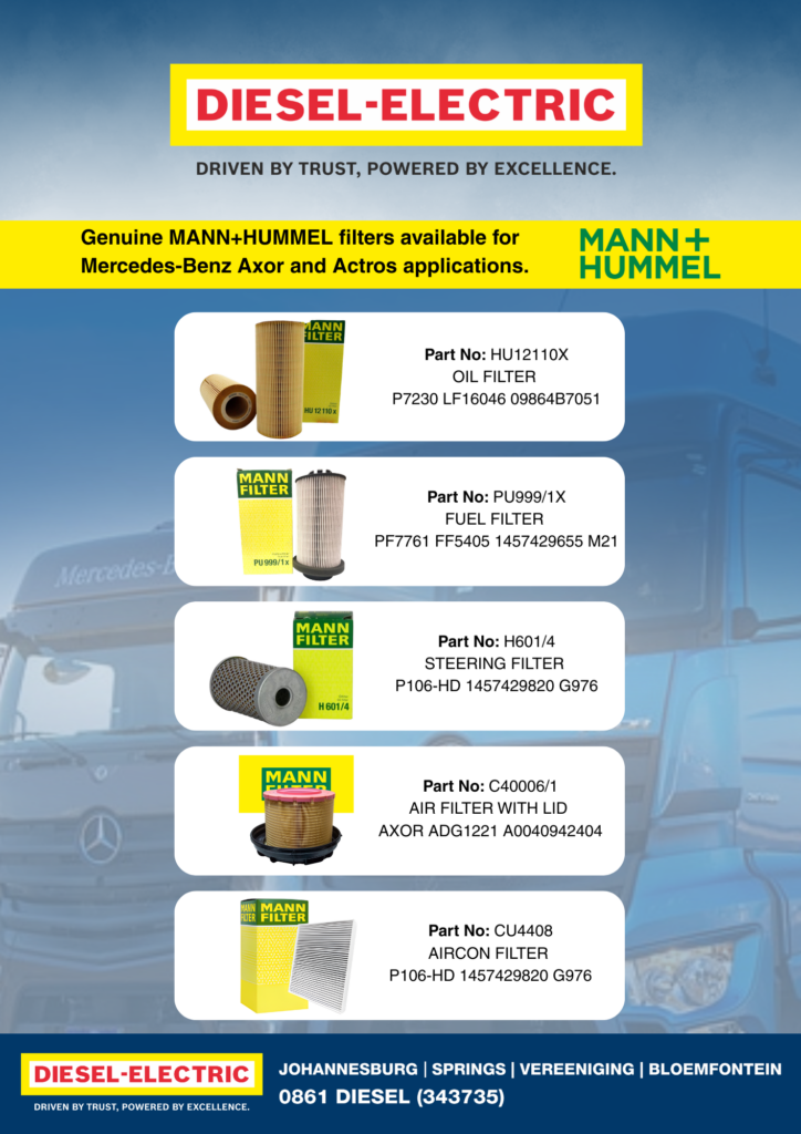 Mann & Hummel filters Mercedes Fleet